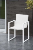 Fauteuils en aluminium, FERMO BLANC (lot de 2)